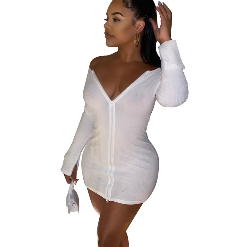All White Off Shoulder Long Sleeve Bodycon Mini Dresses For Women Recommend Style Evening Party Club Casual Dress 210525
All White Off Shoulder Long Sleeve Bodycon Mini Dresses For Women Recommend Style Evening Party Club Casual Dress 210525