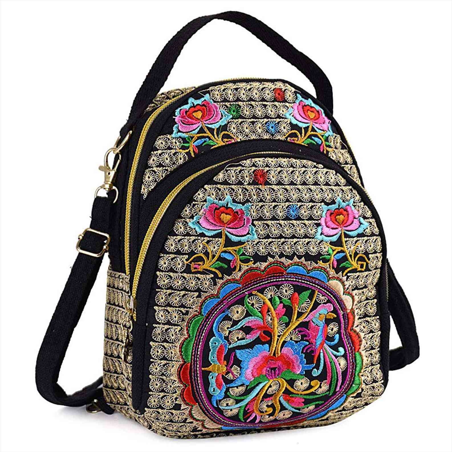 women girl vintage mini backpack canvas embroidered flower zipper travel shoulder bag daypack for shopping
women girl vintage mini backpack canvas embroidered flower zipper travel shoulder bag daypack for shopping