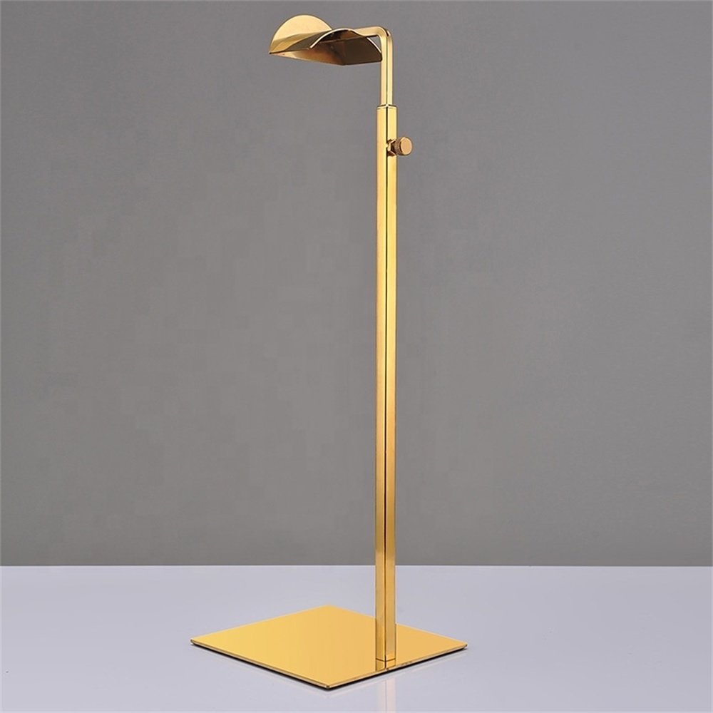 Wholesale Display Stand Retail Store Table Lady Handbags Hanger Bag Rack Titanium Gold Wig Hanger