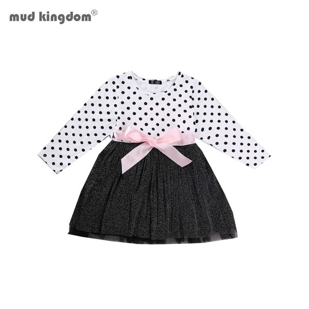 Mudkingdom Baby Girl Dress Princess Long Sleeve Clothes Sparkle Bow Dot Tutu Party Dresses Kid 210615, White black
Mudkingdom Baby Girl Dress Princess Long Sleeve Clothes Sparkle Bow Dot Tutu Party Dresses Kid 210615, White black
