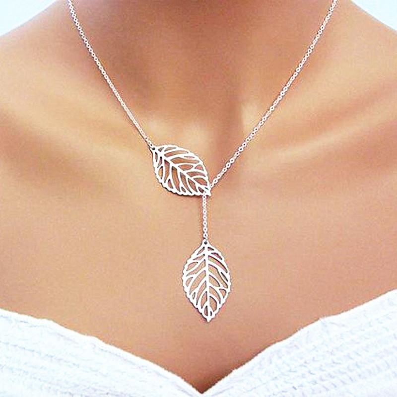 Chokers Necklaces Jewelry 2021 Gold Sliver Plated Two Leaf Pendants Necklace Chain Multi Layer Statement Woman Gift
Chokers Necklaces Jewelry 2021 Gold Sliver Plated Two Leaf Pendants Necklace Chain Multi Layer Statement Woman Gift