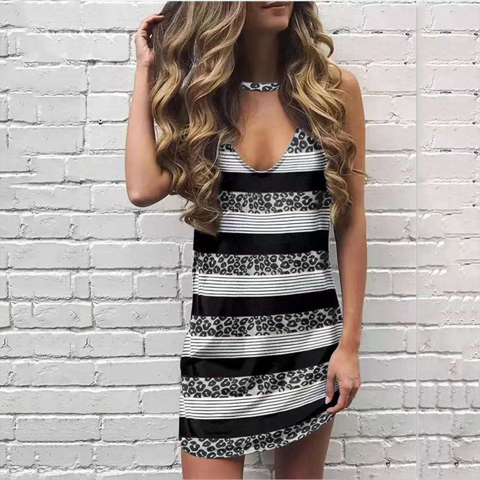 leopard stripe print summer women dresses sleeveless v neck line loose straight sling dress casual beach holiday mini, Black;gray
leopard stripe print summer women dresses sleeveless v neck line loose straight sling dress casual beach holiday mini, Black;gray