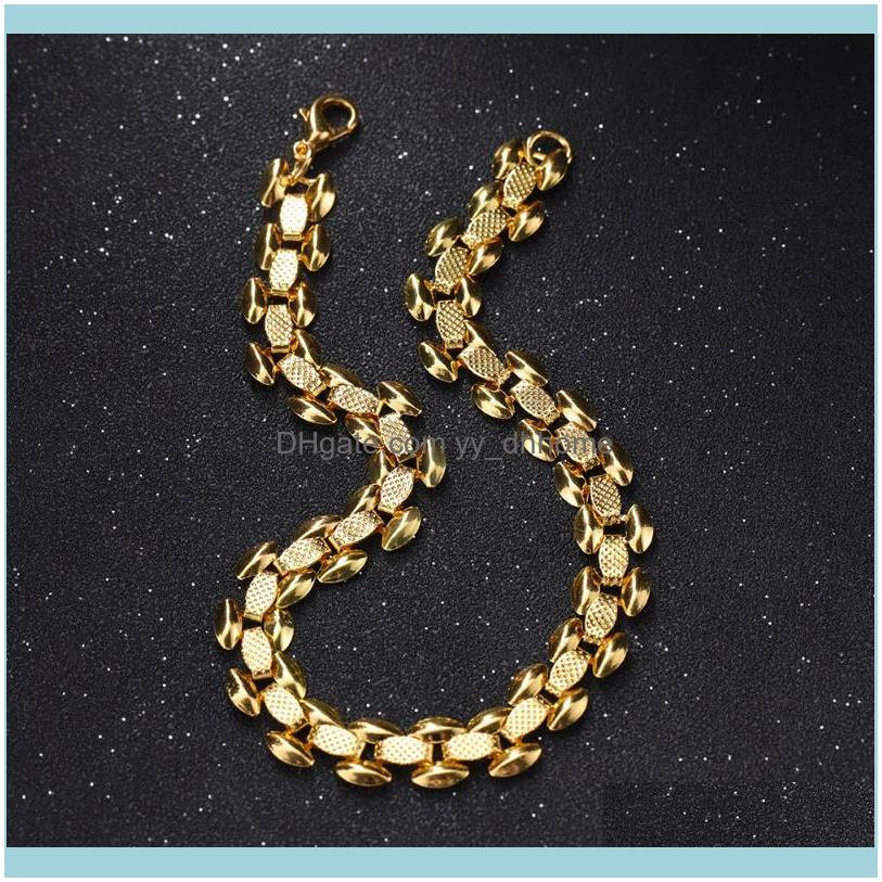 Bracelets Jewelryluxury Temperament Gold Bracelet Classic Women Men High End Punk Wide Chain Party Jewelry Aessories Link, Drop Delivery 202
Bracelets Jewelryluxury Temperament Gold Bracelet Classic Women Men High End Punk Wide Chain Party Jewelry Aessories Link, Drop Delivery 202
