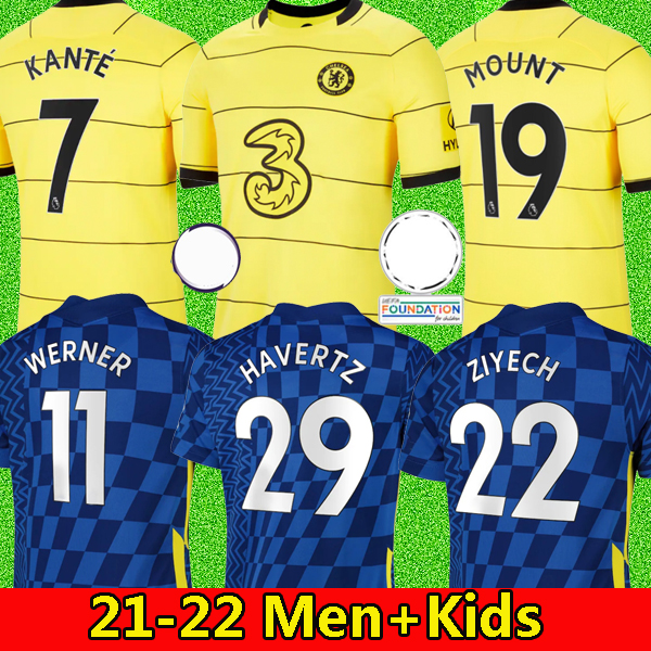 21 22 CFC CHELSEA WERNER HAVERTZ CHILWELL ZIYECH Soccer Jerseys 2021 2022 PULISIC home blue away yellow Football Shirt KANTE MOUNT Men Kids set Kits tops, 20/21 away kids
21 22 CFC CHELSEA WERNER HAVERTZ CHILWELL ZIYECH Soccer Jerseys 2021 2022 PULISIC home blue away yellow Football Shirt KANTE MOUNT Men Kids set Kits tops, 20/21 away kids