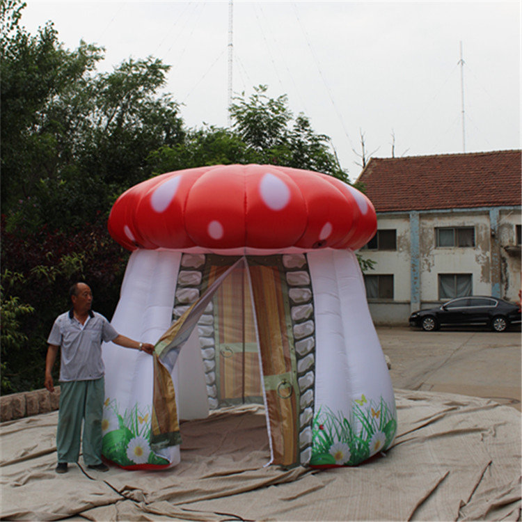 Outdoor Advertising Giant Inflatable Balloon Mushroom Tent With Blower For Nightclub Decoartion Or Wedding Decor