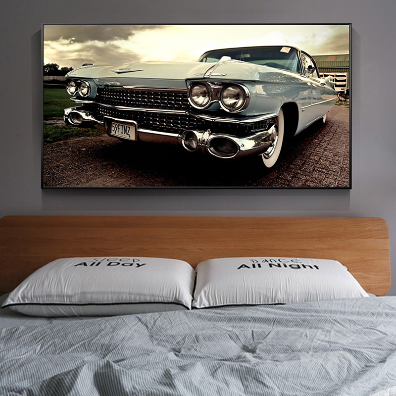 Vintage Car Wall Posters And Prints Classic Retro Car Picture HD Print Canvas Painting Car Wall Art For Living Room Decor Cuadro