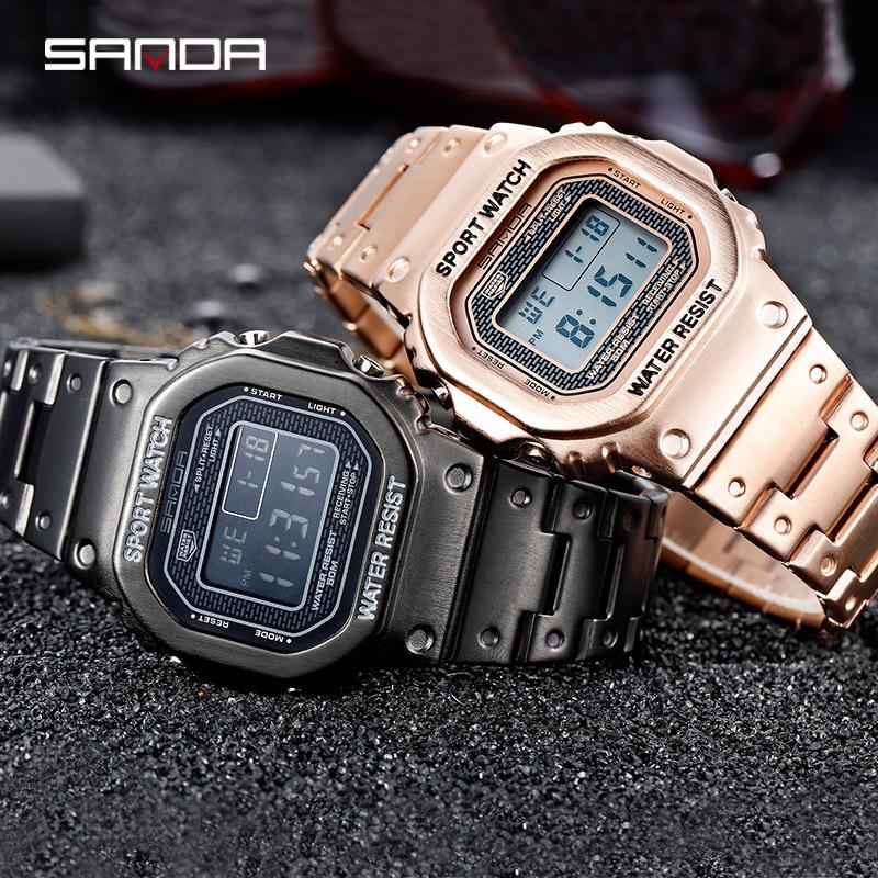 Square Men Sport Watches Metal Style Full Stainless Steel Digital Wrist Military Waterproof Reloj Deportivo Hombre Wristwatches, Gold
Square Men Sport Watches Metal Style Full Stainless Steel Digital Wrist Military Waterproof Reloj Deportivo Hombre Wristwatches, Gold