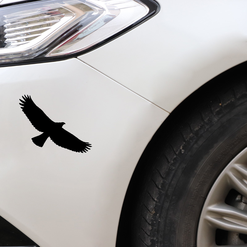 9*10CM TRIBAL EAGLE BIRD Cartoon Reflective Car Stickers And Decals Motorcycle Car Styling Black