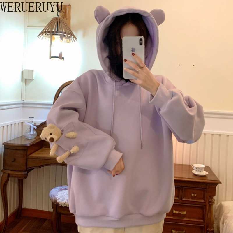 WERUERUYU Women's Hoodie Long Sleeve Fleece Sweatshirt Warm Girl Lovely Bears Hoodie Pullover Tops Casual Autumn Winter 210608, Photo color
WERUERUYU Women's Hoodie Long Sleeve Fleece Sweatshirt Warm Girl Lovely Bears Hoodie Pullover Tops Casual Autumn Winter 210608, Photo color