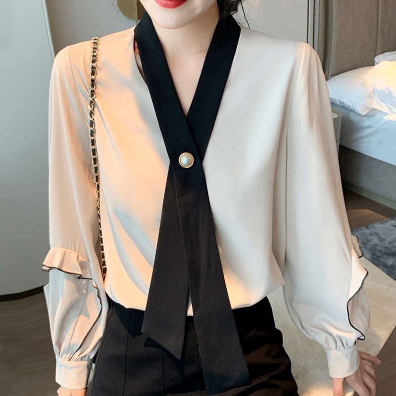 Blusas Mujer De Moda Bow V-neck Office Ladies Tops Blouse Women Fashion Spring Long Sleeve Chiffon Blouse Women Shirts C429 210602, Yellow
Blusas Mujer De Moda Bow V-neck Office Ladies Tops Blouse Women Fashion Spring Long Sleeve Chiffon Blouse Women Shirts C429 210602, Yellow
