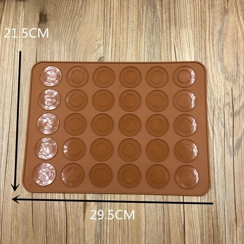 Macaron Silicone Mat Non-Stick Baking Mold Set 30 Capacity Macaron Pot Cake Decorating Supplies Bakeware Mat Useful Tools