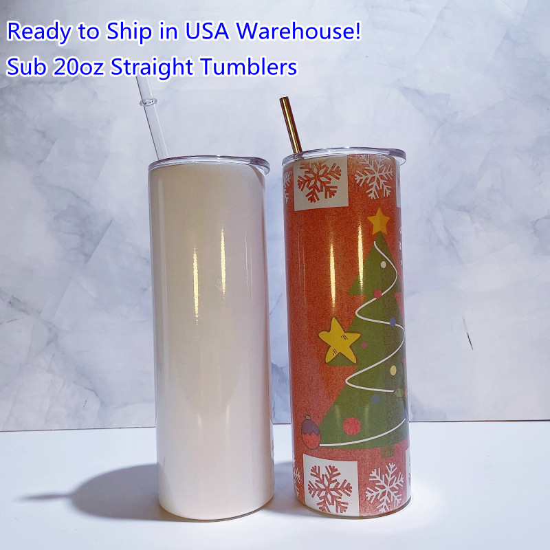 Local warehouse! Sublimation Tumbler 20oz STRAIGHT Tumbler Straight Cups with straws Kid Water Bottle Sippy Cup US-Abroad Shipping USA warehouse от DHgate WW