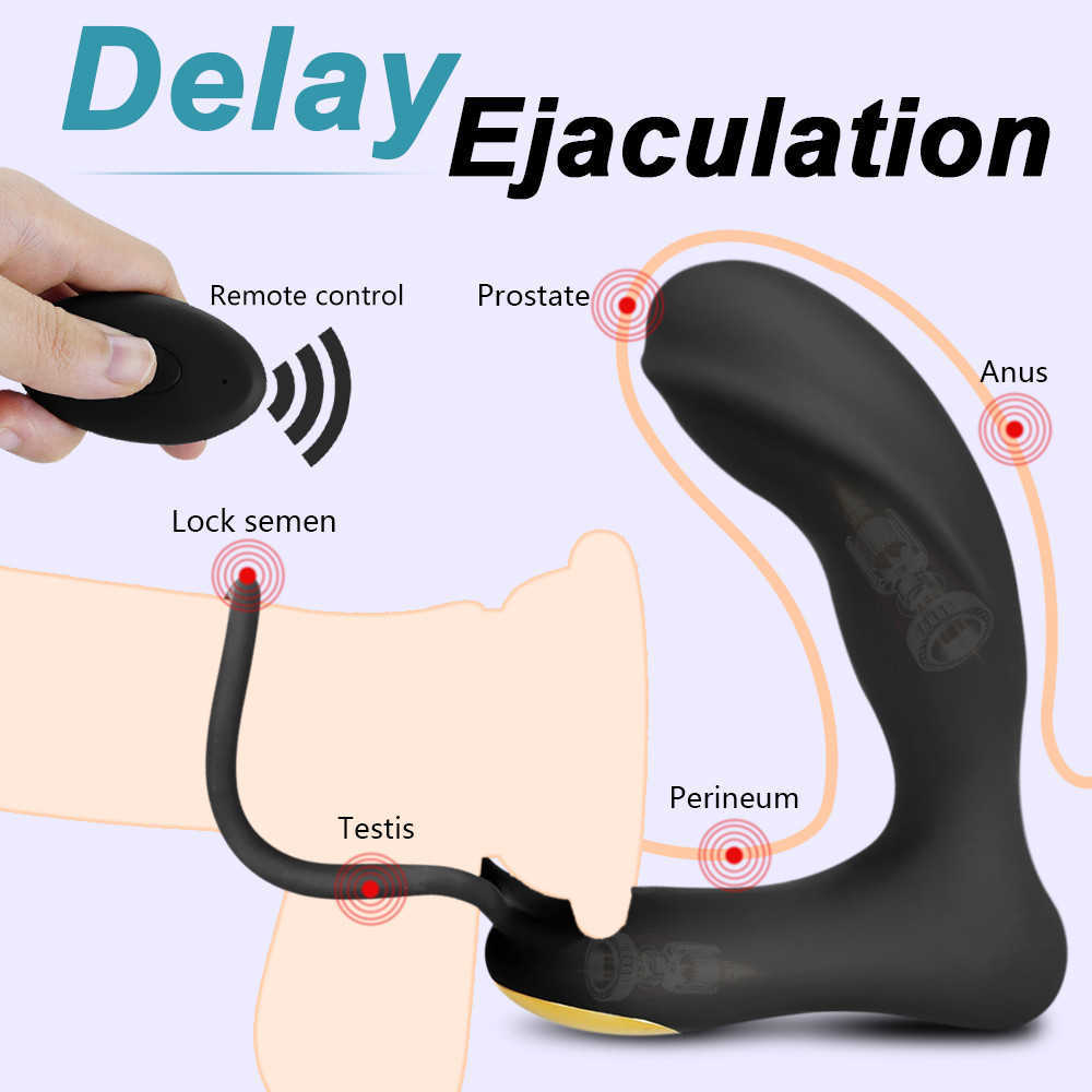 Prostate Massager Vibrator For Men, Male Masturbator Massage, Adult Sex Toys Anal Beads Rings Penis, Plug 211015