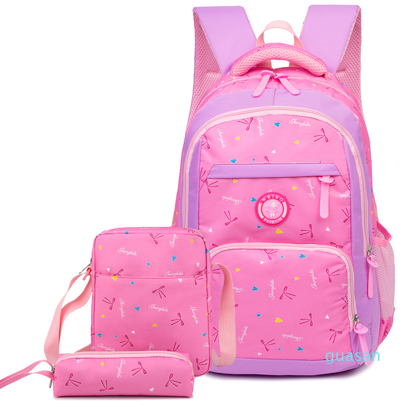 3PCS/Set Waterproof Children School Bags for Girls Princess School Backpacks Kids Printing Schoolbag mochila Infantil