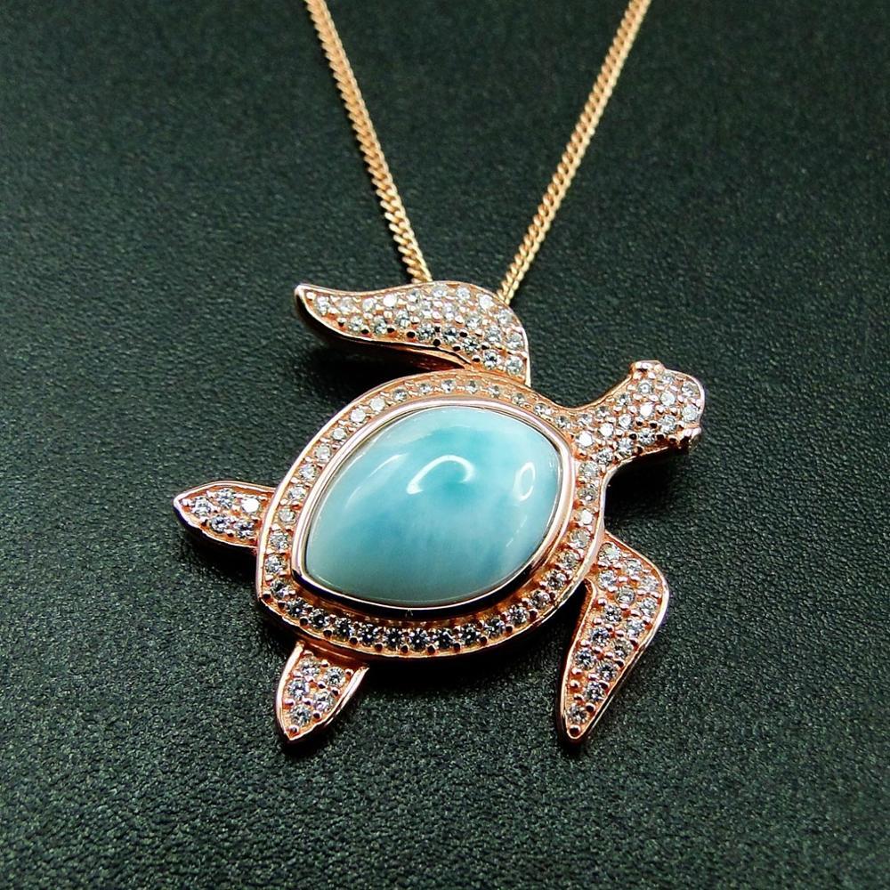 Fine Blue Larimar 925 Sterling Silver Natural Larimar Sea Turtle Pendant Necklace For Women Gift 210524
Fine Blue Larimar 925 Sterling Silver Natural Larimar Sea Turtle Pendant Necklace For Women Gift 210524
