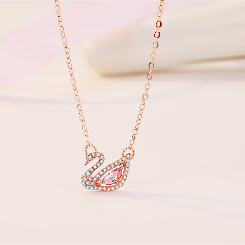 Crystal Swan Necklace, Female Clavicle Chain, Romantic Swan, Fresh and Charming Necklace