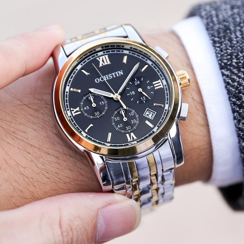 Wristwatches Men Watches Top Full Steel Waterproof Sport Quartz Watch Fashion Date Clock Chronograph Relogio Masculino, Silver blue
Wristwatches Men Watches Top Full Steel Waterproof Sport Quartz Watch Fashion Date Clock Chronograph Relogio Masculino, Silver blue