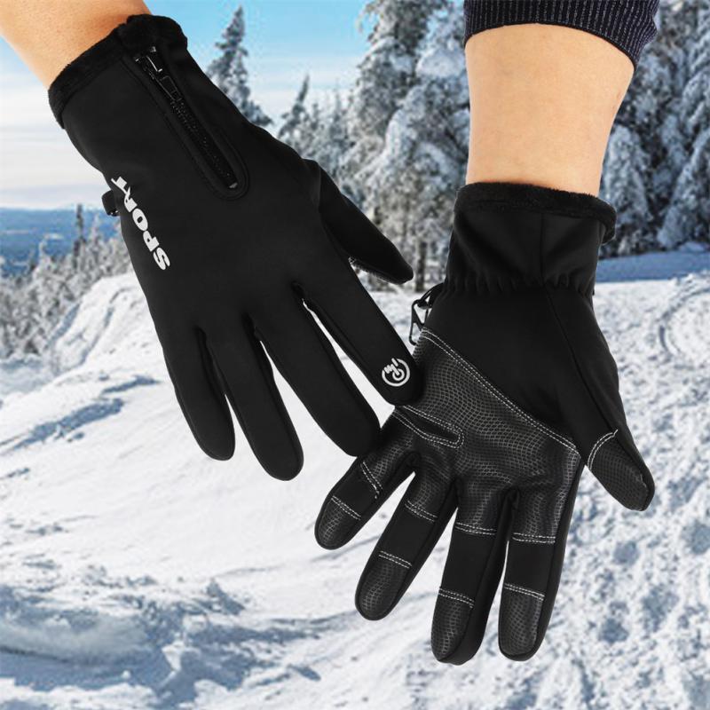 Sports Gloves Cycling Winter Zipper Touch Screen Windproof And Waterproof Plus Velvet Hiking Skiing For Men Women, Black
Sports Gloves Cycling Winter Zipper Touch Screen Windproof And Waterproof Plus Velvet Hiking Skiing For Men Women, Black