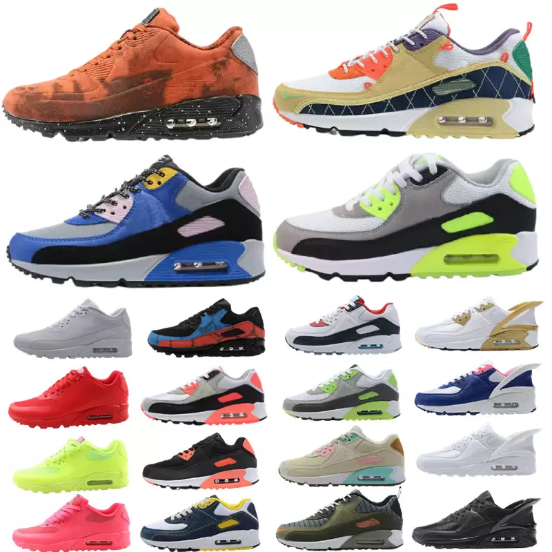 2021 Men Women 90 Running Shoes Triple Black Desert Camo Reverse Dancefloor Green Infrared Cool Grey Volt Mens Trainers Outdoor Sports Sneakers, Box
2021 Men Women 90 Running Shoes Triple Black Desert Camo Reverse Dancefloor Green Infrared Cool Grey Volt Mens Trainers Outdoor Sports Sneakers, Box