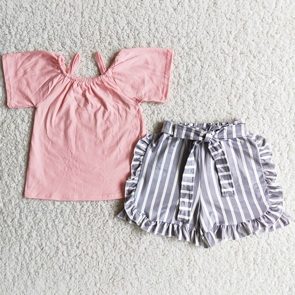 Wholesale Kids Designer Clothes Girl Sets Belt Design Fashion Baby Girls Clothing Summer Short Sleeve Ruffler Shorts 2pcs Children Toddler Outfits Milk Silk, Multi
Wholesale Kids Designer Clothes Girl Sets Belt Design Fashion Baby Girls Clothing Summer Short Sleeve Ruffler Shorts 2pcs Children Toddler Outfits Milk Silk, Multi