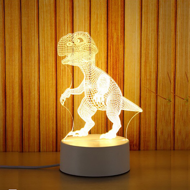 Light 3D Small Night-light Desk Lamp Gift Lamp USB Touch Remote Control Originality Cozy Bedside Lamp New Xiaoxiong 7 colour
