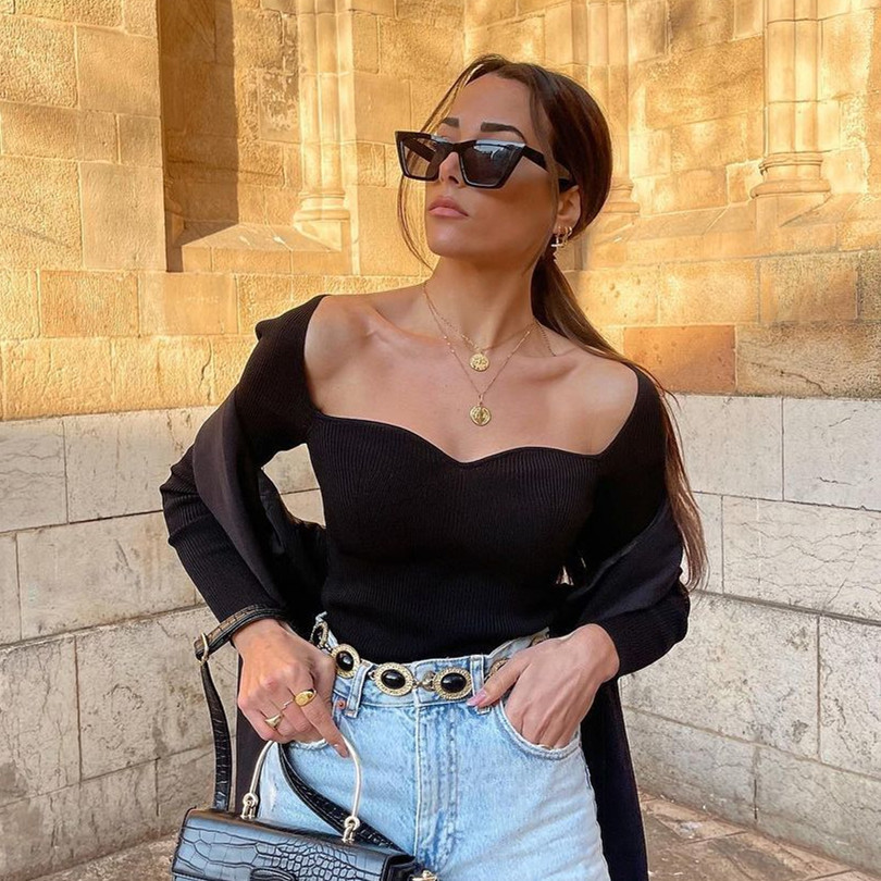 Elegant Solid Square Collar Cropped Knitted Blouse Bodycon Pullover Shirt Long Sleeve Za Heart Shaped Female Sweater 210521, Beige
Elegant Solid Square Collar Cropped Knitted Blouse Bodycon Pullover Shirt Long Sleeve Za Heart Shaped Female Sweater 210521, Beige