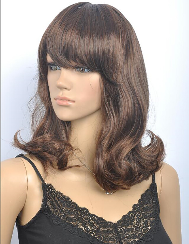 Beautiful Long Wave Brown Women's Synthetic item Hair Wigs heat resistant Natural Hairs