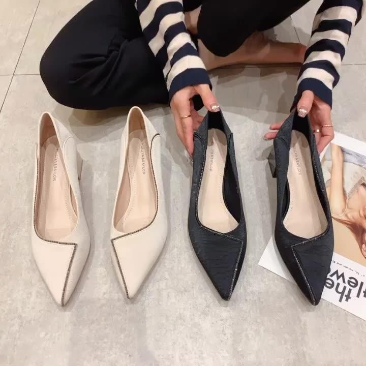 Dress Shoes Women Pumps Office Ladies Comfortable Chunky Heels Pointed Toe Mid Heel Asakuchi Single, Black
Dress Shoes Women Pumps Office Ladies Comfortable Chunky Heels Pointed Toe Mid Heel Asakuchi Single, Black