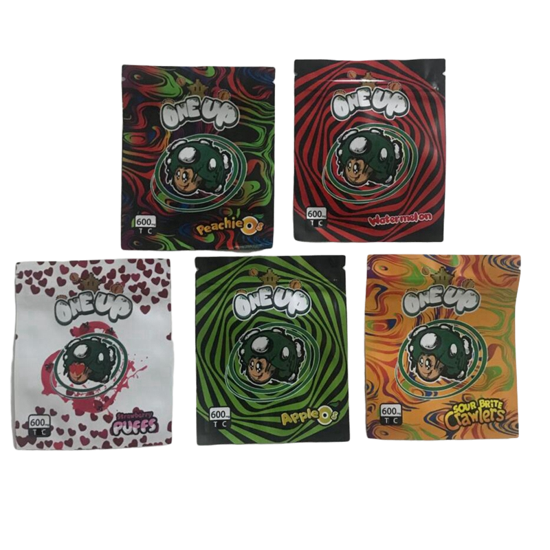 EMPTY One up Edibles Packaging mylar bags 600mg oneup gummy candy Bag 6 types sour brite crawlers Fruit plastic resealable edible childproof zipper package baggies
EMPTY One up Edibles Packaging mylar bags 600mg oneup gummy candy Bag 6 types sour brite crawlers Fruit plastic resealable edible childproof zipper package baggies