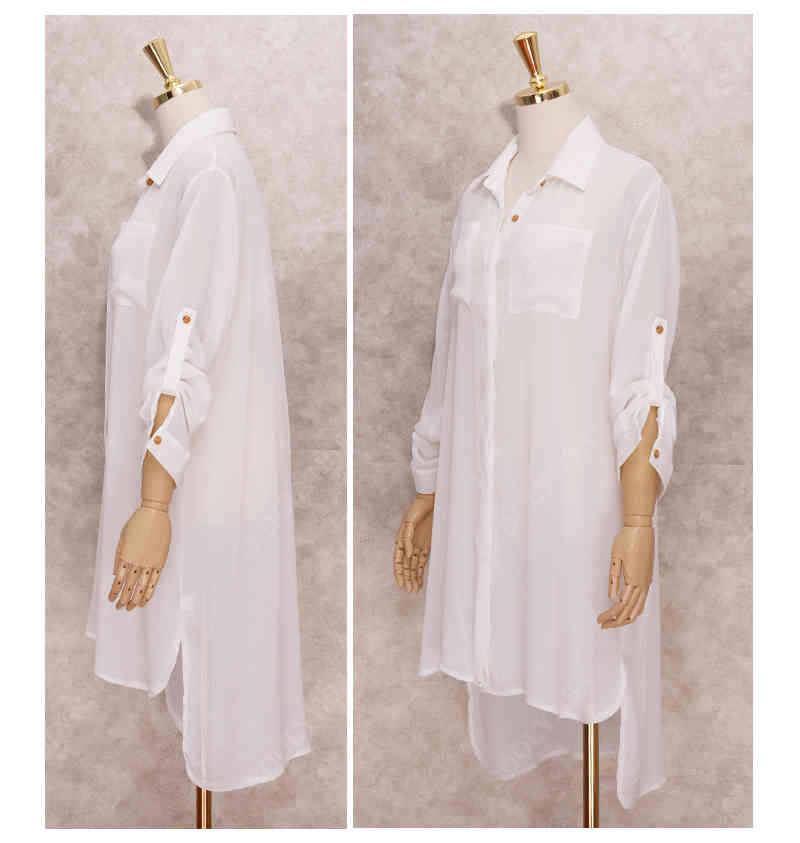 Bikini Cover-ups White Cotton Tunic Sexy Women Beach Wear Swim Suit Cover Up Causual Top femme sarongs for the beach Q1068 210420