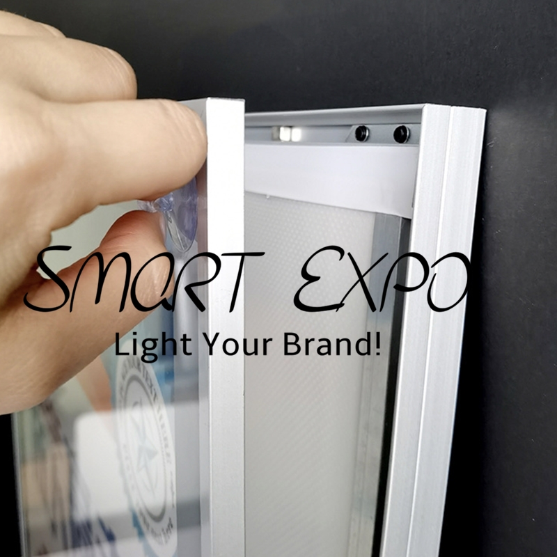 40*60cm Magnetic Illuminated Poster and Sign Advertising Display Light Box Featuring 42mm Thickness Aluminum Frame with Wooden Case Packing