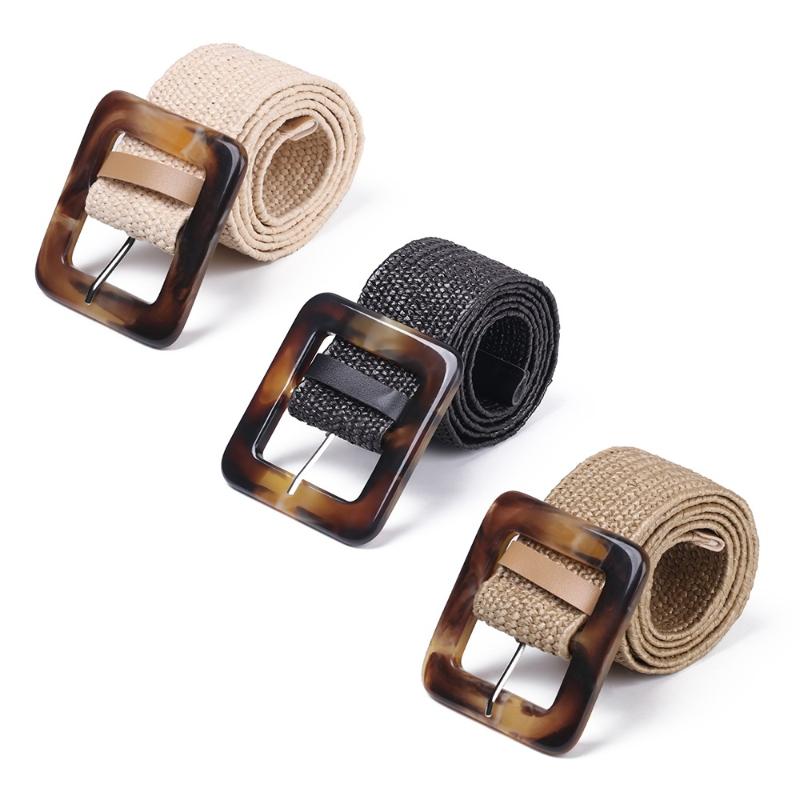 Belts 1Pcs Braided Belt For Women Square Straw Rattan Fake Waist Vintage Wild Woman, Black
Belts 1Pcs Braided Belt For Women Square Straw Rattan Fake Waist Vintage Wild Woman, Black