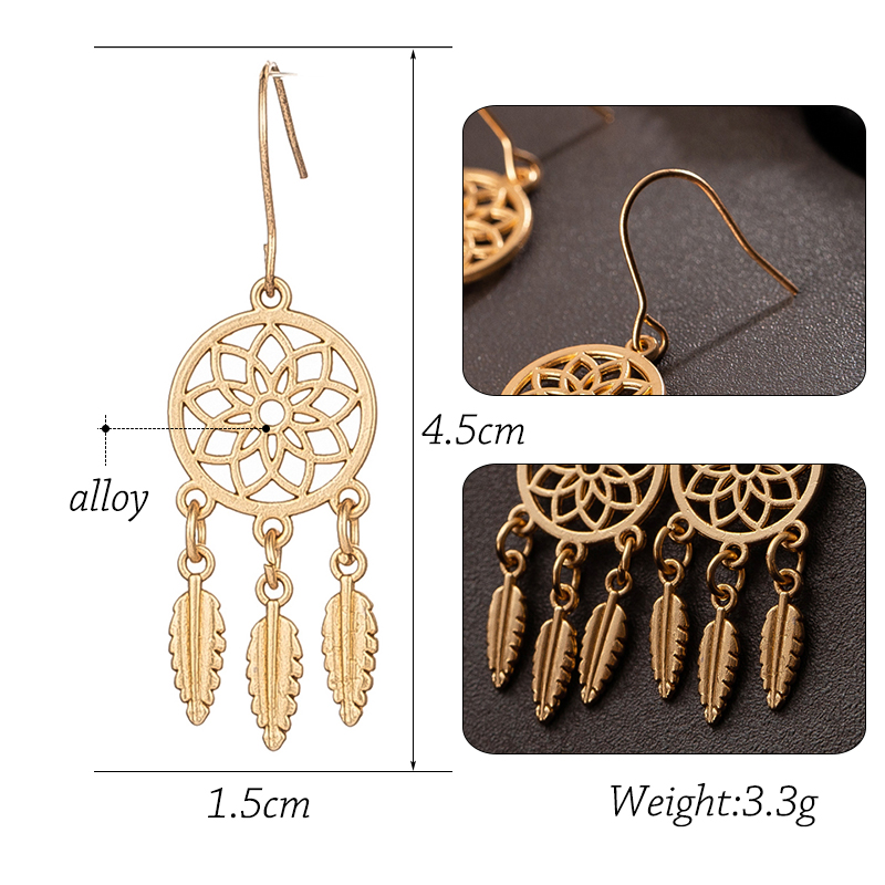 Vintage Dangle Earrings Boho Ethnic Antique Silver Color for Women Female Fashion 2021 Charm Jewelry Accessories