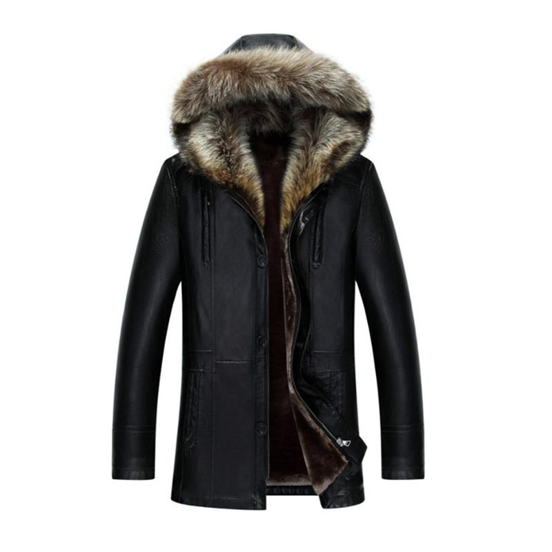 Men's Fur & Faux Winter One Slim Leather Long Zipper Button Double Coat Large Size Hooded Jacket -4XL, Black
Men's Fur & Faux Winter One Slim Leather Long Zipper Button Double Coat Large Size Hooded Jacket -4XL, Black