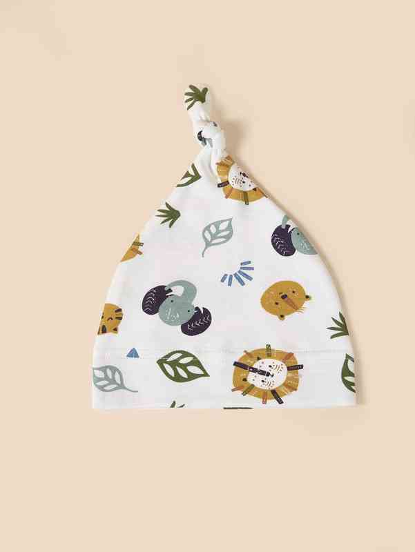 Baby Cartoon Graphic Hat & 1pair Gloves SHE01