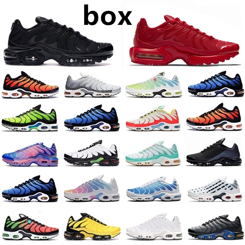 Hot TN Plus Mens Running Shoes Pink Sea Triple Black White Red Voltage Purple USA Lemon Lime Bumblebee Be True Trainers Sports Sneakers, The original box
Hot TN Plus Mens Running Shoes Pink Sea Triple Black White Red Voltage Purple USA Lemon Lime Bumblebee Be True Trainers Sports Sneakers, The original box