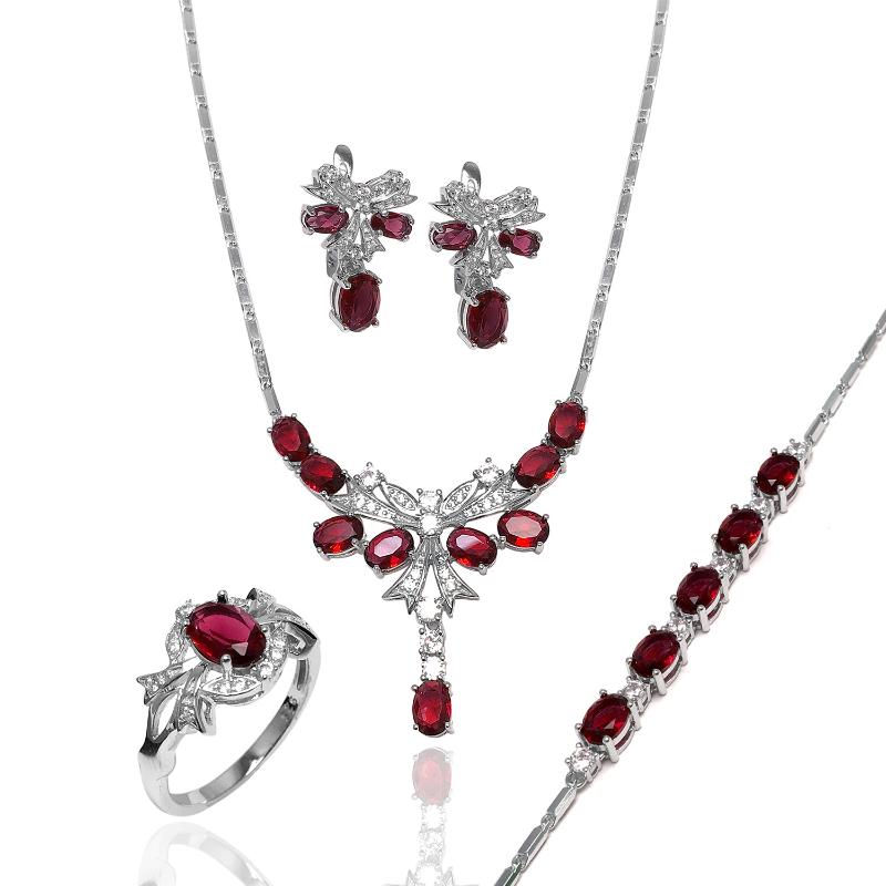 Earrings & Necklace Ruby Gemstone Dragonfly Model 925 Sterling Zircon Silver Quad, As pic
Earrings & Necklace Ruby Gemstone Dragonfly Model 925 Sterling Zircon Silver Quad, As pic