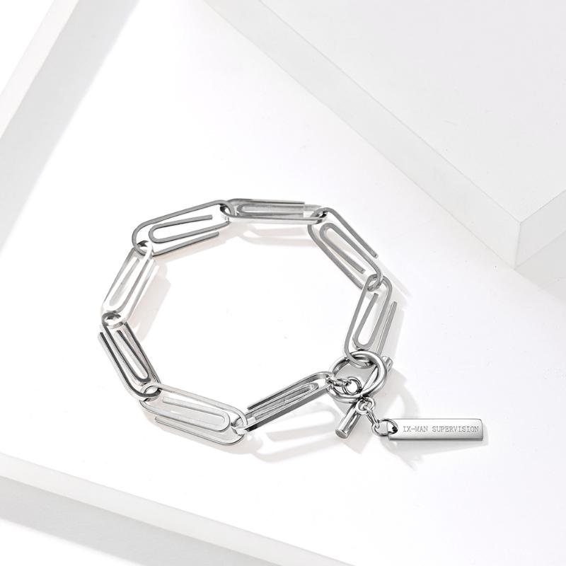 Simple Pin Chain Bracelet Stainless Steel Paper Clip Link Wristband For Men Male Fashion Punk Jewelry Link,, Black
Simple Pin Chain Bracelet Stainless Steel Paper Clip Link Wristband For Men Male Fashion Punk Jewelry Link,, Black