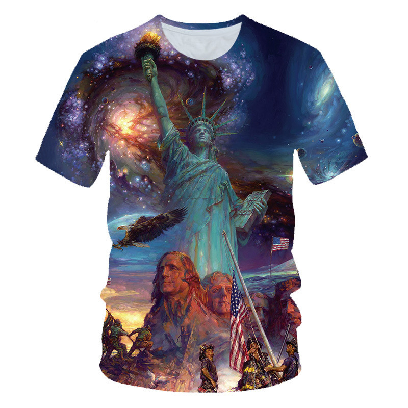 Men' T-Shirts Summer fashion t-shirt 3D Harajuku American flag with eagle casual short sleeve menswear Quick-drying round neck, 6#
Men' T-Shirts Summer fashion t-shirt 3D Harajuku American flag with eagle casual short sleeve menswear Quick-drying round neck, 6#