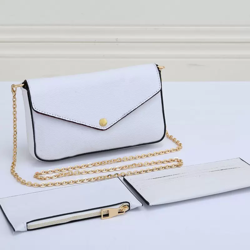 2022 Designer Wallets purse 3-piece set luxurys Handbags chain shoulder bag designers crossbody bag women handbag new style with original box, Flower beige 21.5*3.5*13
2022 Designer Wallets purse 3-piece set luxurys Handbags chain shoulder bag designers crossbody bag women handbag new style with original box, Flower beige 21.5*3.5*13