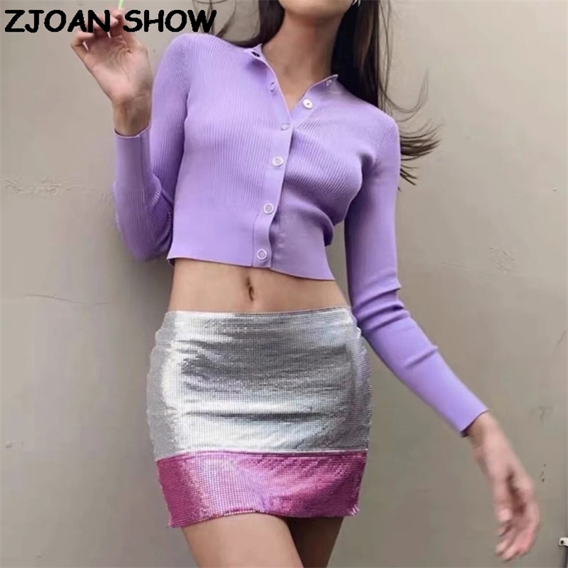 2 piece Set Autumn Winter Romantic Purple Knitted Cardigan Cropped Tank Top Single-breasted Button Short Sweater Slim fit Jumper 210429, White
2 piece Set Autumn Winter Romantic Purple Knitted Cardigan Cropped Tank Top Single-breasted Button Short Sweater Slim fit Jumper 210429, White