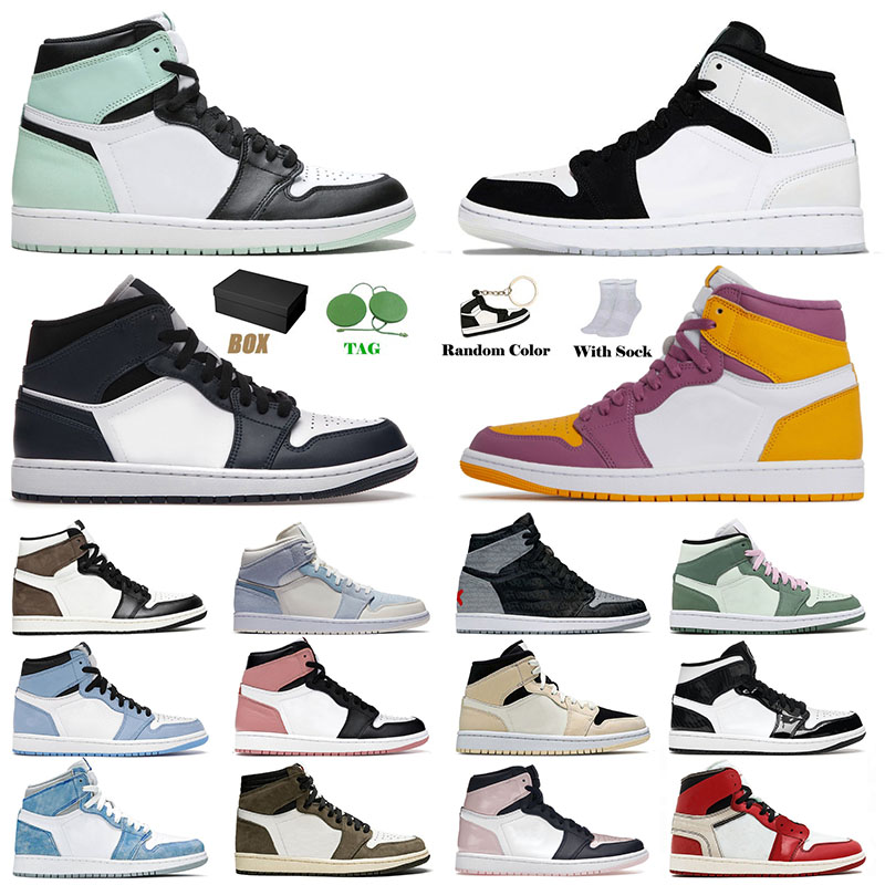 New Arrival Jumpman 1 1s Mens Womens Designer Basketball Shoes High OG NRG Igloo Brotherhood Diamond OG Dark Mocha Mid Dutch Green Sports Sneaker