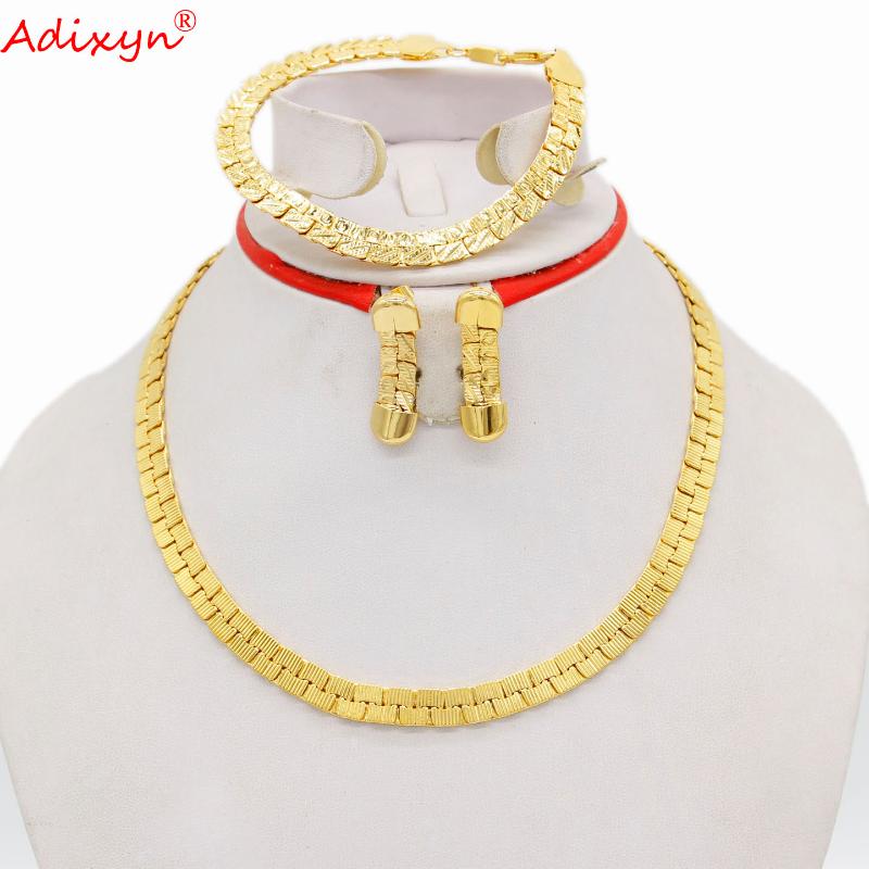 Earrings & Necklace Adixyn Dubai Jewelry Set Gold Color/Copper Bracelet Bridal Jewellery EgypurkeyAfrica Gifts For Women N06207, Silver
Earrings & Necklace Adixyn Dubai Jewelry Set Gold Color/Copper Bracelet Bridal Jewellery EgypurkeyAfrica Gifts For Women N06207, Silver