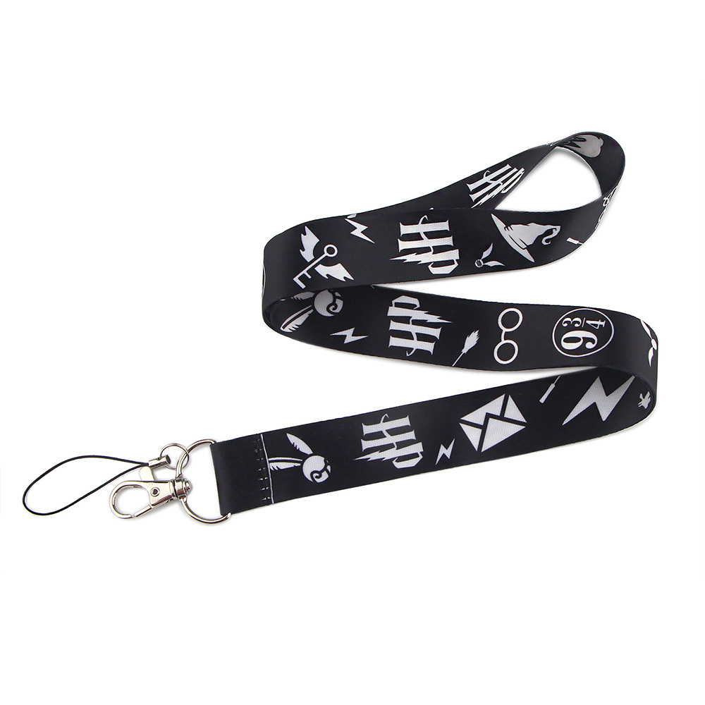 10pcs/lot J1576 Cartoon Magical School of Witchcraft and Wizardry Movie Keychain Mobile Phone Badge Holder Key Strap Lanyard 210409