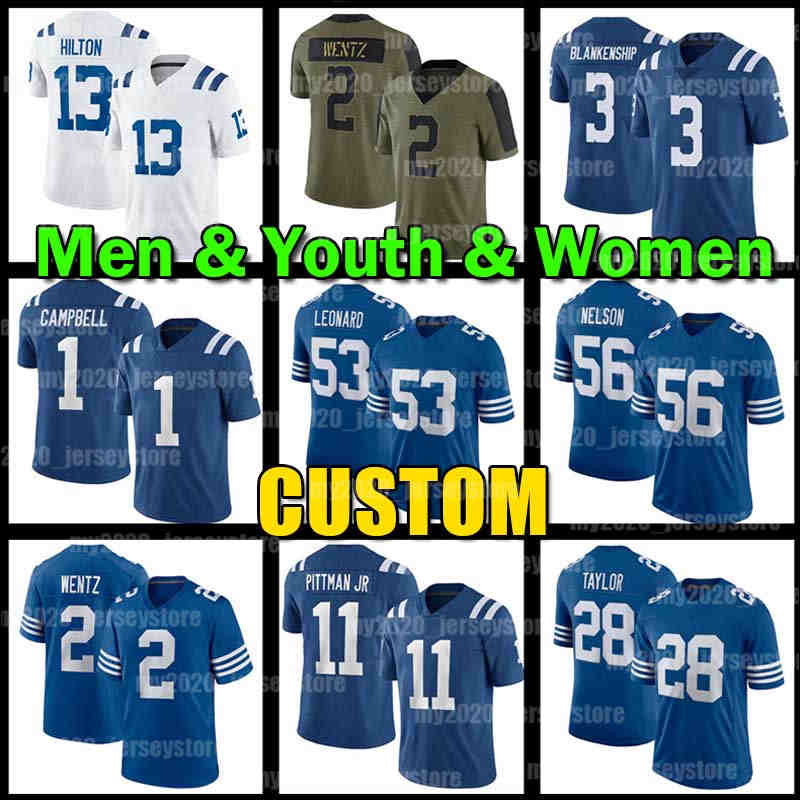 53 Darius Leonard Jersey 2 Carson Wentz Jonathan Taylor Quenton Nelson Kwity Paye Football T.Y. Hilton Colt Michael Pittman Jr DeForest Buckner Campbell Indianapoli, Custom men (x m)
53 Darius Leonard Jersey 2 Carson Wentz Jonathan Taylor Quenton Nelson Kwity Paye Football T.Y. Hilton Colt Michael Pittman Jr DeForest Buckner Campbell Indianapoli, Custom men (x m)