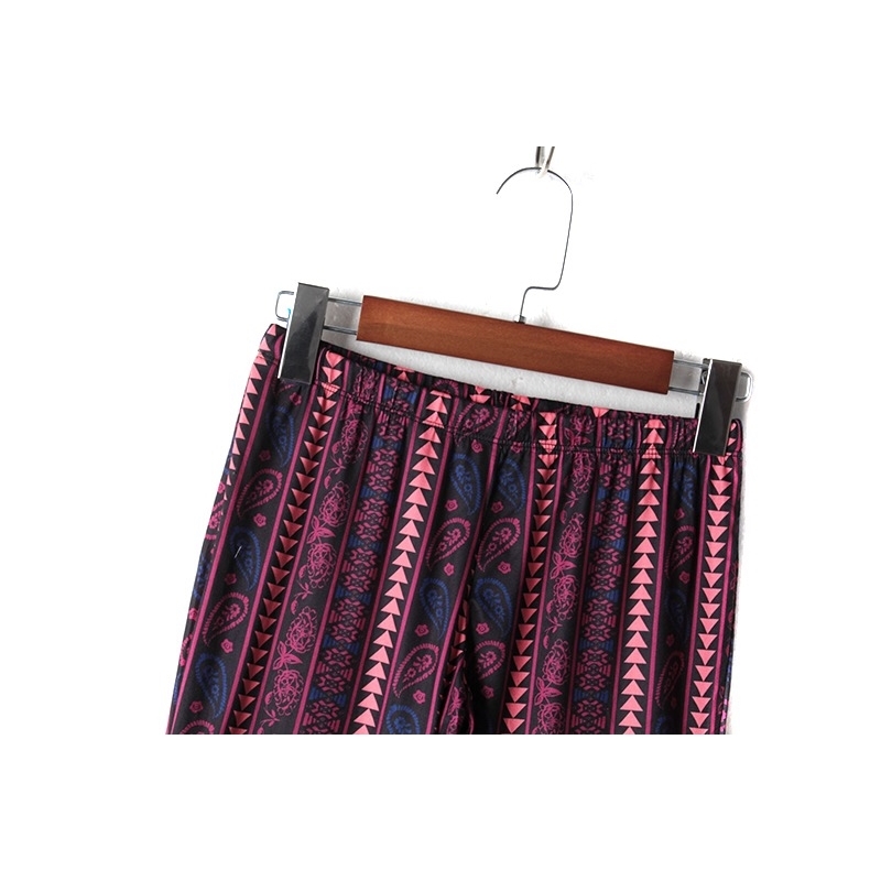 Vintage Geometric Paisley Print Flare Pants Women Bohemia Tribal African Hippie Bellbottom Bell Leggings Bottom Long Trousers 210429