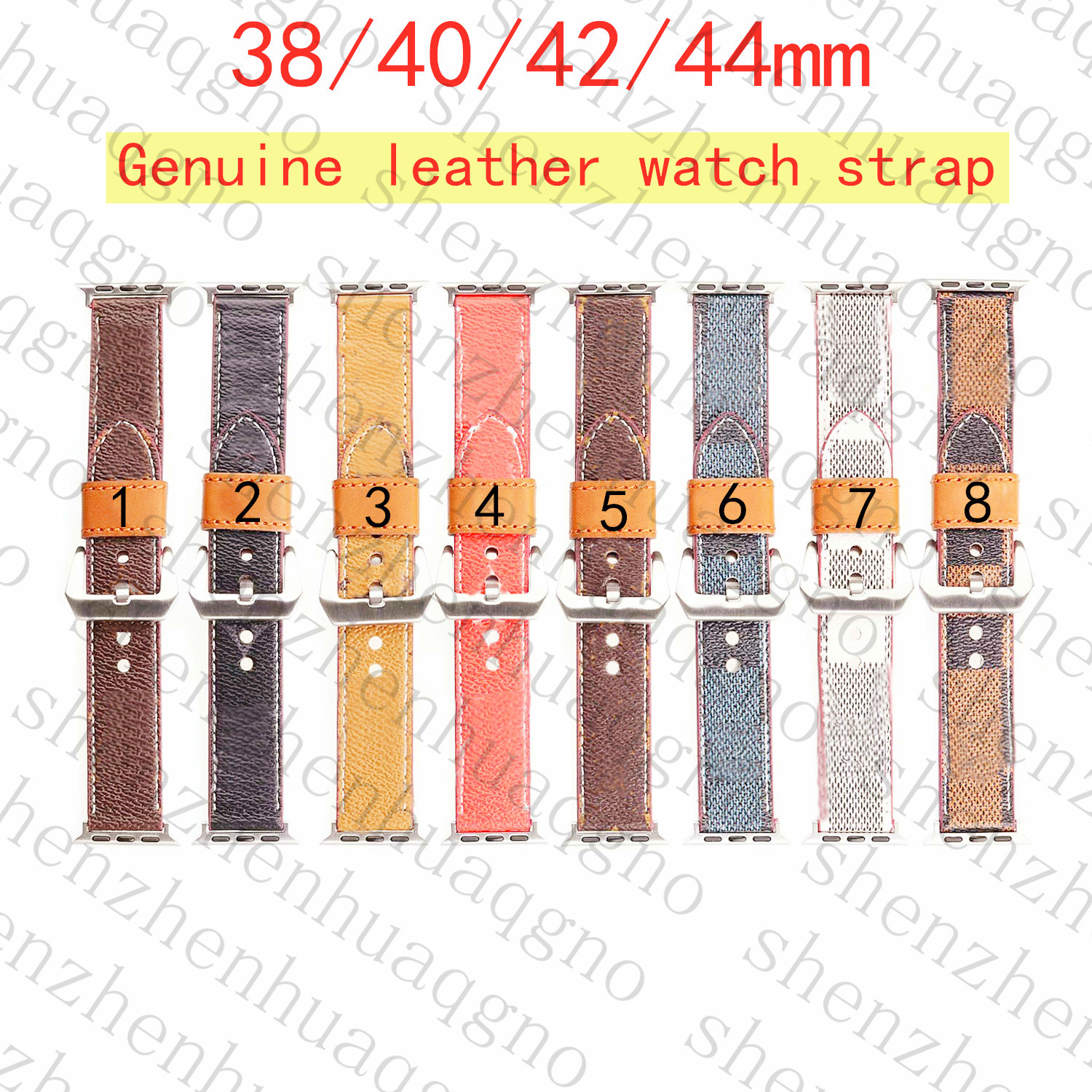 Luxury Designer Genuine Leather Watch Strap 42mm 38mm 40mm 44mm iwatch 2 3 4 5 Bands Bracelet Fashion Stripes watchband Soft And Non-Fading
Luxury Designer Genuine Leather Watch Strap 42mm 38mm 40mm 44mm iwatch 2 3 4 5 Bands Bracelet Fashion Stripes watchband Soft And Non-Fading