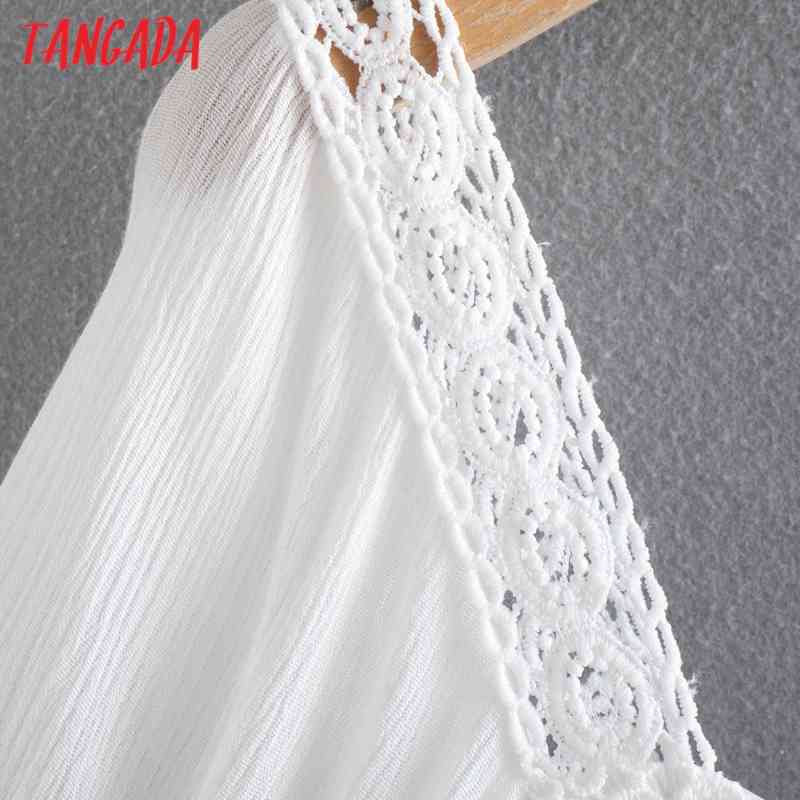 Summer Women White Lace Patchwork Hollow Out Short Sleeve Ladies Mini Dress Vestidos XN307 210416