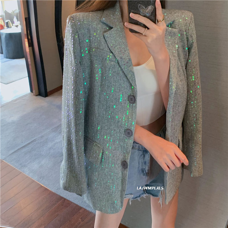 Women's Jackets Loose blazer with sequins, small coat for Korean fashion women, spring and fall, TABF, 1# shoe box
Women's Jackets Loose blazer with sequins, small coat for Korean fashion women, spring and fall, TABF, 1# shoe box