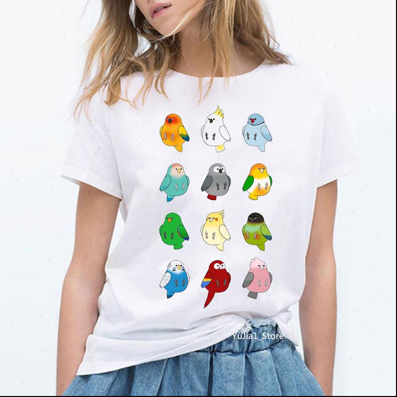 lovely rainbow women t shirt birds cockatiel parrot graphic summer white short sleeve cute female clothes
lovely rainbow women t shirt birds cockatiel parrot graphic summer white short sleeve cute female clothes